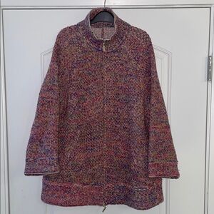 Colorful Chanel Resort 2016 Knit Sweater Coat with Zip